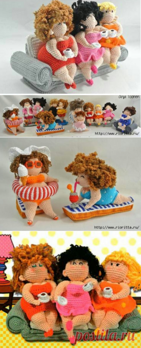 Вязаные куклы - толстушки