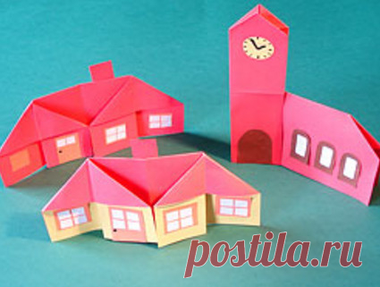 Домик из бумаги. Как сделать оригами своими руками.