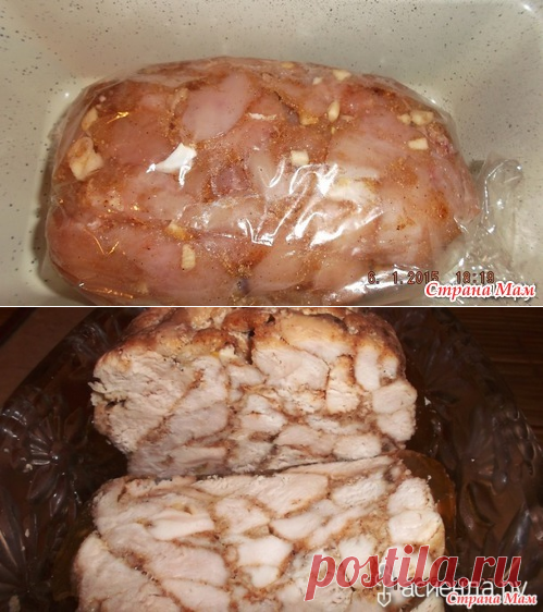 . Рулет куриный. - Вкусно.
Куриное филе _ 800 гр.
сала кусочек _100гр
Желатин сухой _ 30 гр.
Чеснок _ 2-3 дольки.
Специи по вкусу: соль, молотая паприка, молотый черный перец.