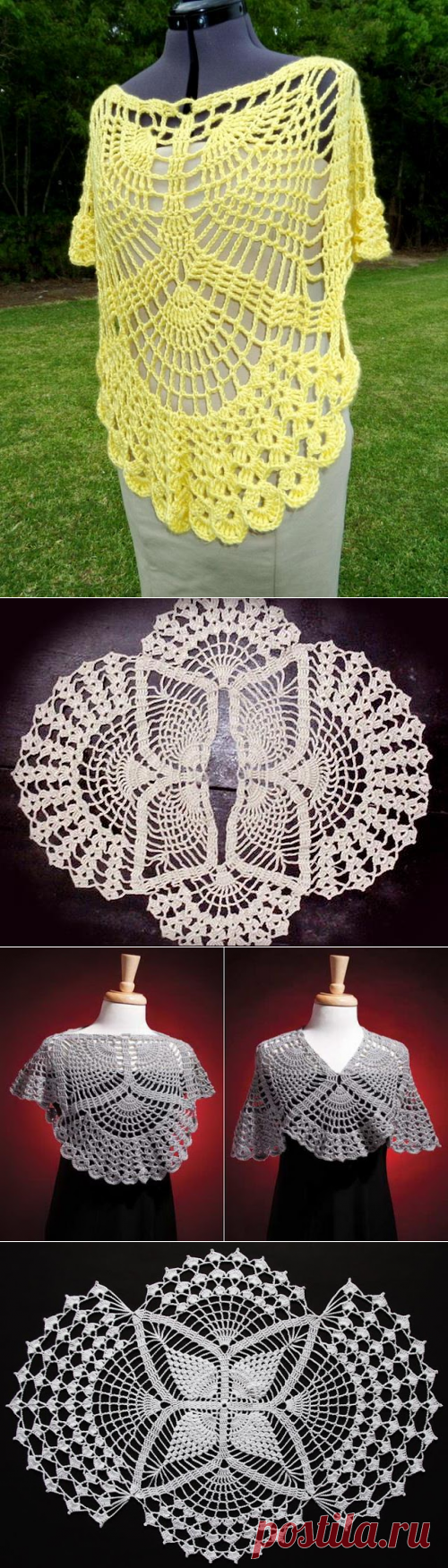 Crochet Shawls: Crochet Poncho Pattern - Oval Lace Doily