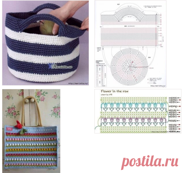 Как связать сумку крючком (схемы с описанием)