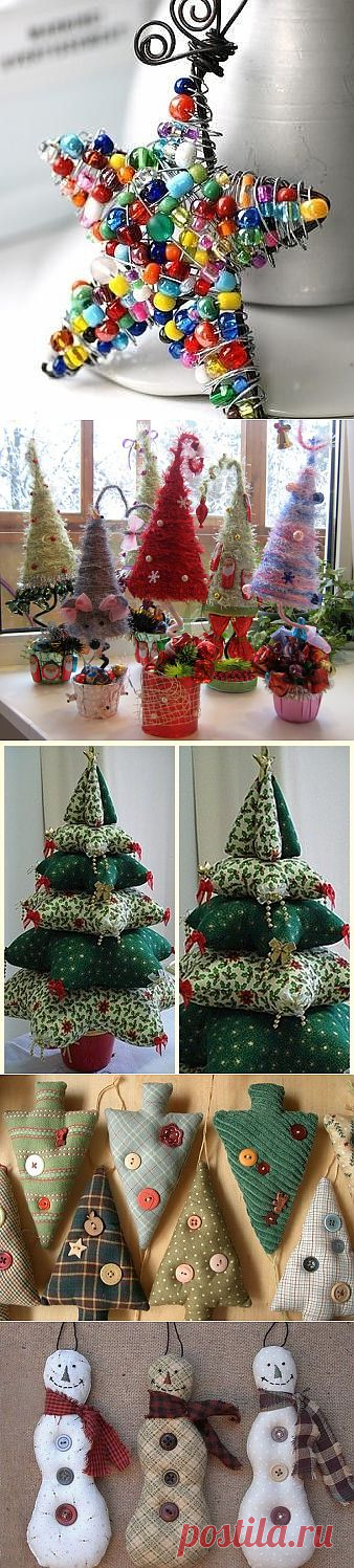 Подборка идей. Новогодние игрушки своими руками / Хенд мейд
