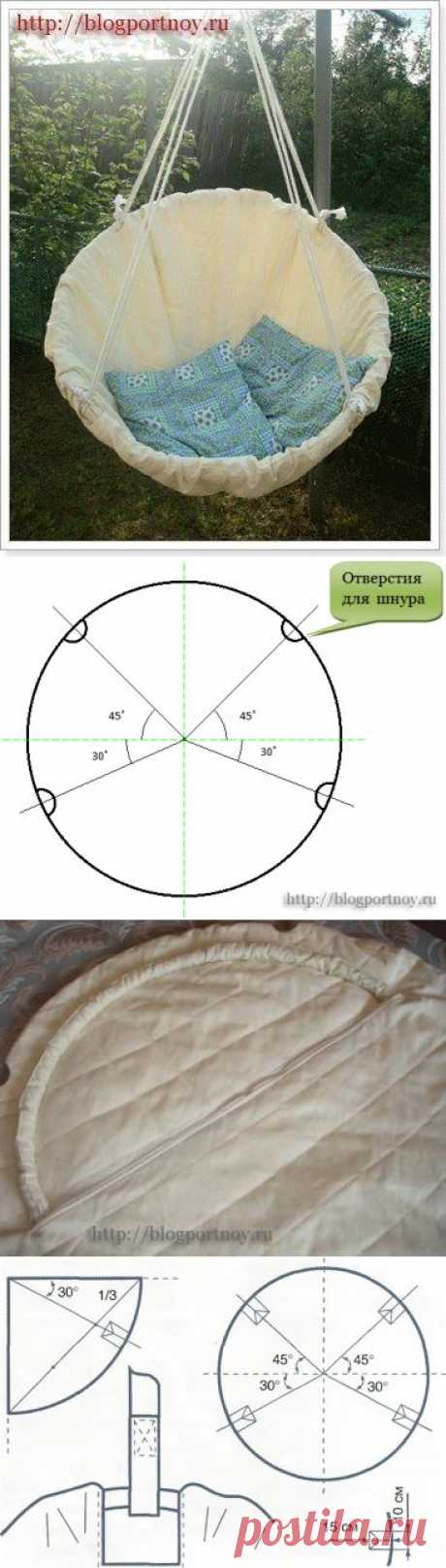Кресло-гамак на аллюминевом обруче своими руками - мастер-класс
