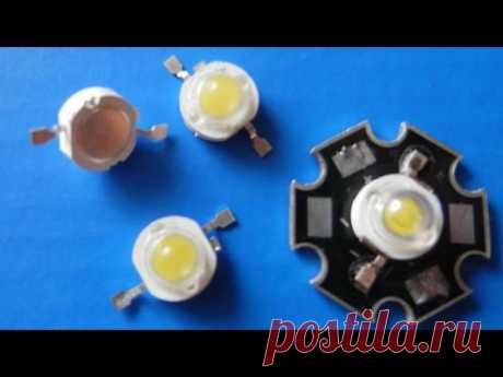 Как запитать мощный диод без резисторов (1W High Power Chip LED)