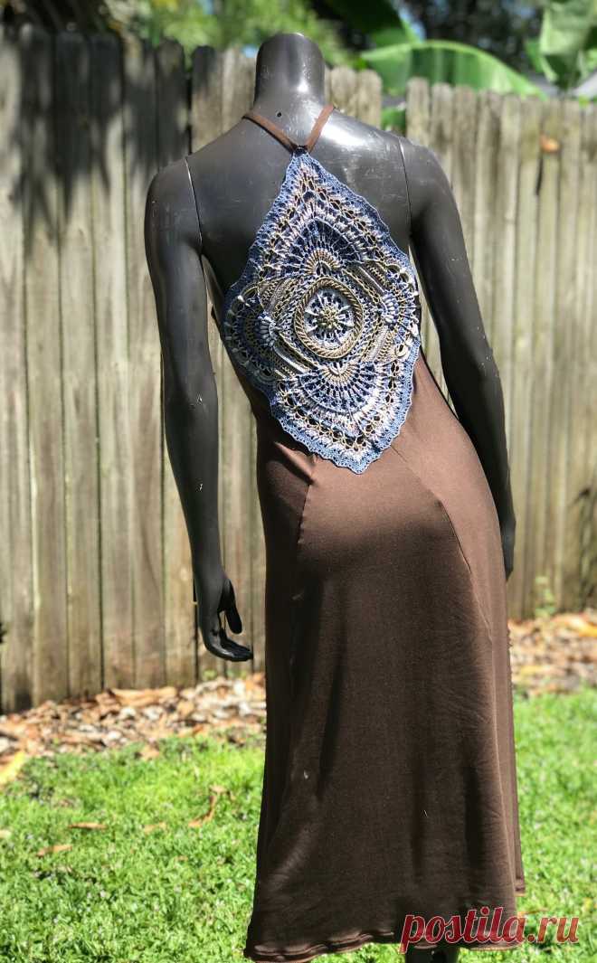 Crocheted Mandala Dress by Challenge Convention. Upcycled | Etsy