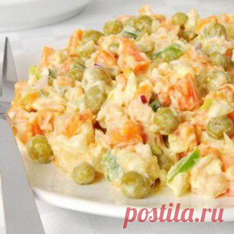 Русский овощной салат с горошком рецепт – русская кухня, салаты с морковью: салаты