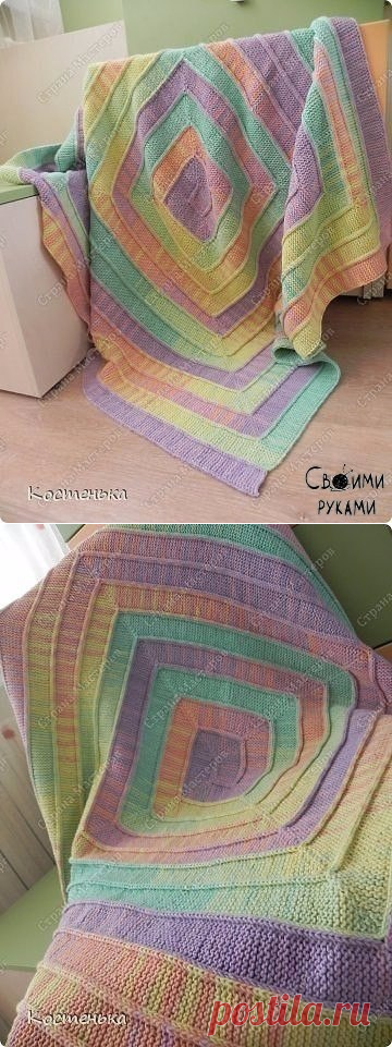 Плед-одеяло из 10 петель.