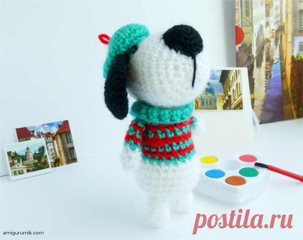 Схема Амигуруми Собачки В Берете и Свитере | Амигурумик
