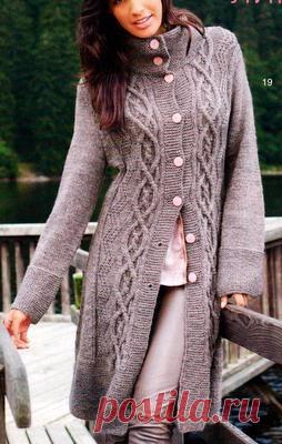 Серый жакет с рельефным узором из Сабрины!