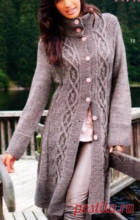 Серый жакет с рельефным узором из Сабрины!