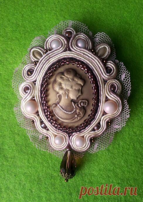 Сутажная камея. | biser.info - всё о бисере и бисерном творчестве