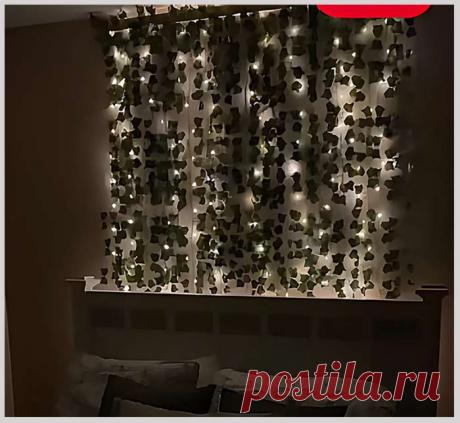 Простое украшение стены над кроватью