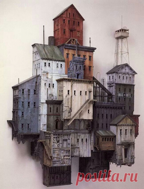 Рисунок. Здания. Дом. Майкл Макмиллен. Бункер - Хилл.
