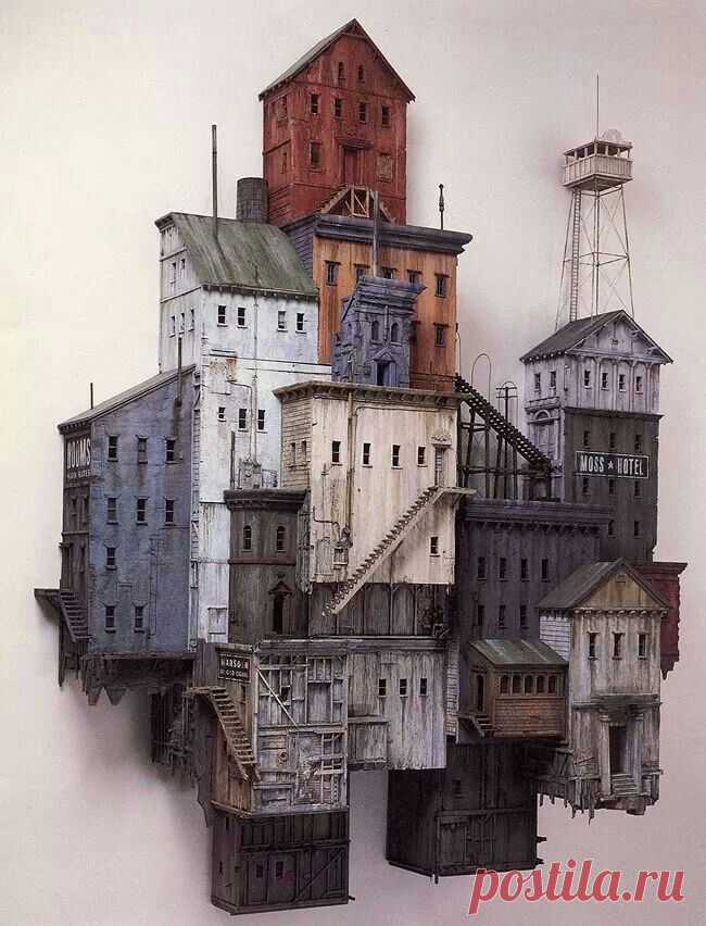 Рисунок. Здания. Дом. Майкл Макмиллен. Бункер - Хилл.