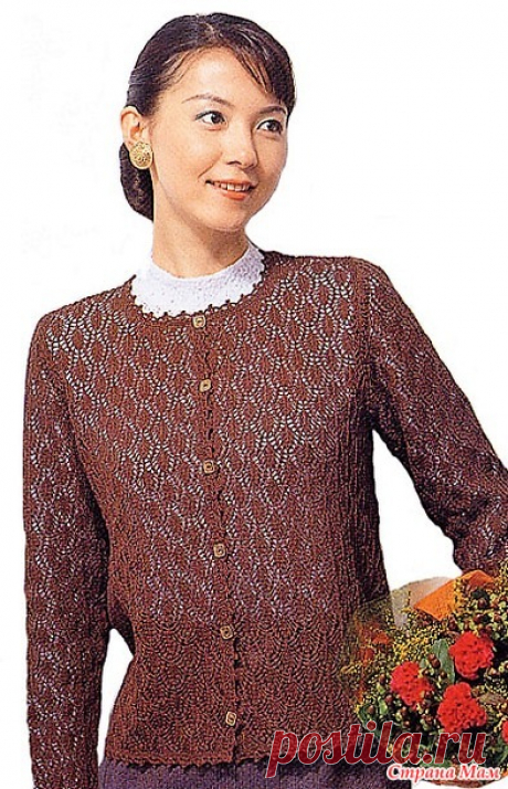 Ажурный жакет спицами. - ВЯЗАНАЯ МОДА+ ДЛЯ НЕМОДЕЛЬНЫХ ДАМ - Страна Мам
