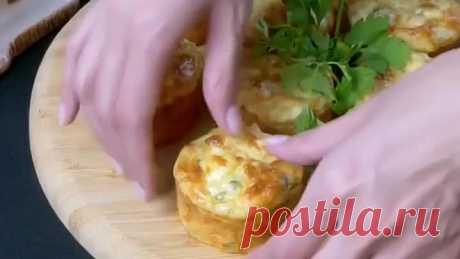 Маффины с куриной грудкой и сыром