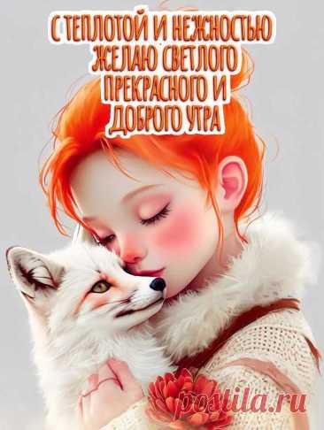Милая нежная открытка доброго утра