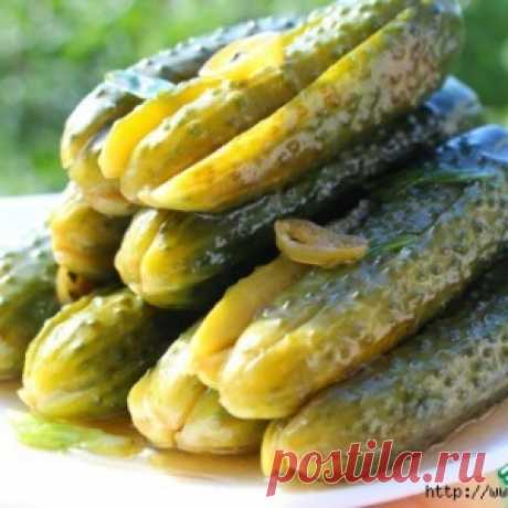 Огурчики с необычным вкусом "суточные"