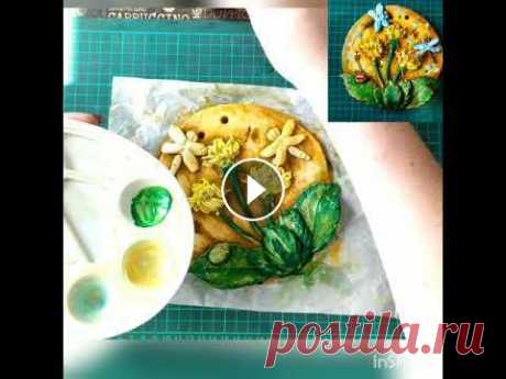Роспись панно из соленого теста . Часть 2...