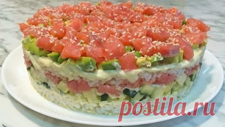 Салат "СУШИ" Неимоверно Вкусный и Очень Красивый / Ленивые Суши / Sushi Salad