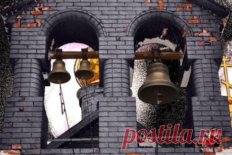 Видно вправду скоро сбудется
    То, чего душа ждала:
    Мне весь день сегодня чудится,
    Что звонят колокола.

    Только двери в храме заперты.
    Кто б там стал трезвонить зря?
    Не видать дьячка на паперти
    И на вышке звонаря.

    Знать служение воскресное
    Не у нас в земном краю:
    То звонят чины небесные
    По душе моей в раю.
(Д. Кедрин)