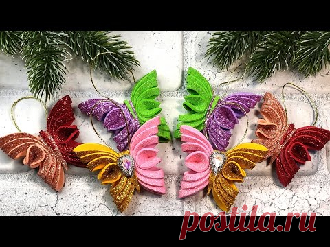 3 Идеи Ёлочных игрушек, новогодние украшения из фоамирана 🎄 3 DIY christmas ornaments