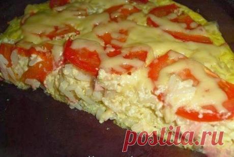 Лучшие кулинарные рецепты: Запеканка с рисом, сыром и колбасой
