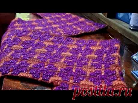 Mosaic Crochet Cardigan Sleeve Construction - How to extend for Body panels and work repeats