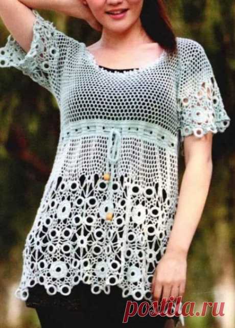 Туника крючком. Схемы узоров.