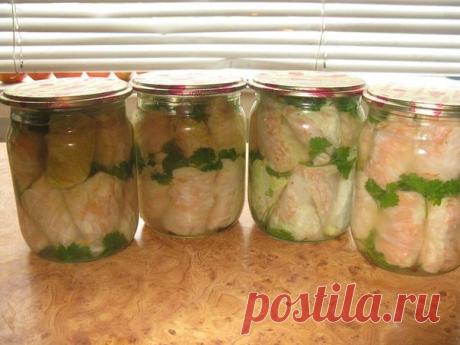 Маринованные голубцы с морковью по-корейски на зиму