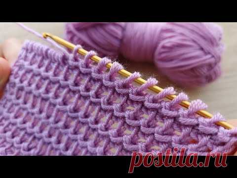 Super Easy Tunisian Knitting Model 🤍 Çok Kolay Çok Gösterişli Tunus İşi Örgü Modeli Yapımı
