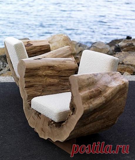 Шикарные стулья из пней, корней и старых деревьев | Идеи hand made | Яндекс Дзен
