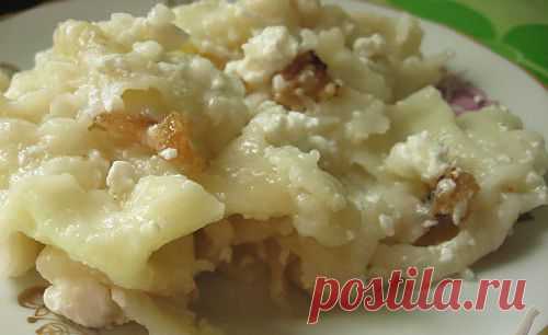 Галушки со шкварками и творогом по-украински / Простые рецепты
