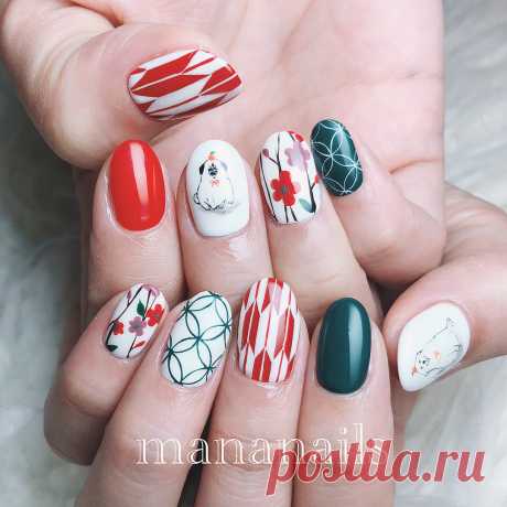 Manami Shikada🎨 в Instagram: «戌年🎍🐕🐕» 4,245 отметок «Нравится», 8 комментариев — Manami Shikada🎨 (@mananails) в Instagram: «戌年🎍🐕🐕»