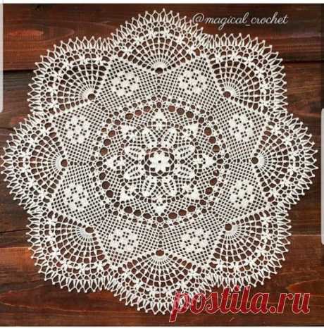 Ажурная салфетка крючком