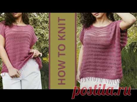 ❤️Ослепительный  и очень легкий узор для вязания топа, кардигана❤️ Easy knitting pattern