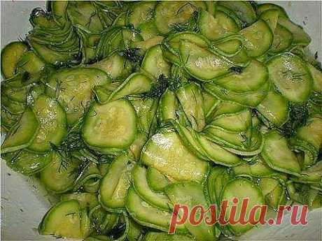 Кабачки маринованные мгновенного поедания - Простые рецепты Овкусе.ру