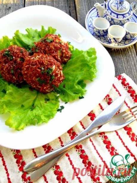 Паровые куриные котлетки в шубке из риса - кулинарный рецепт