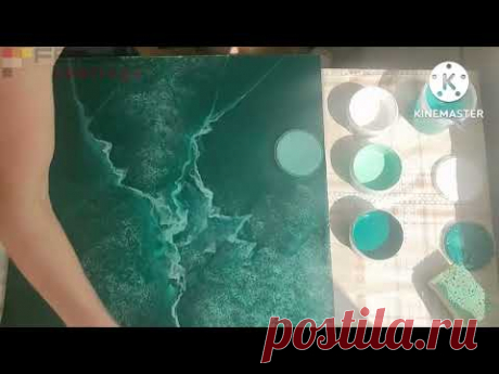 Простые техники для создания интерьерных картин с помощью обычных красок для стен! Часть 2.