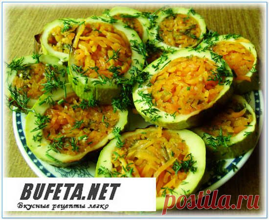 Кабачки, запеченные в духовке с корейской морковью