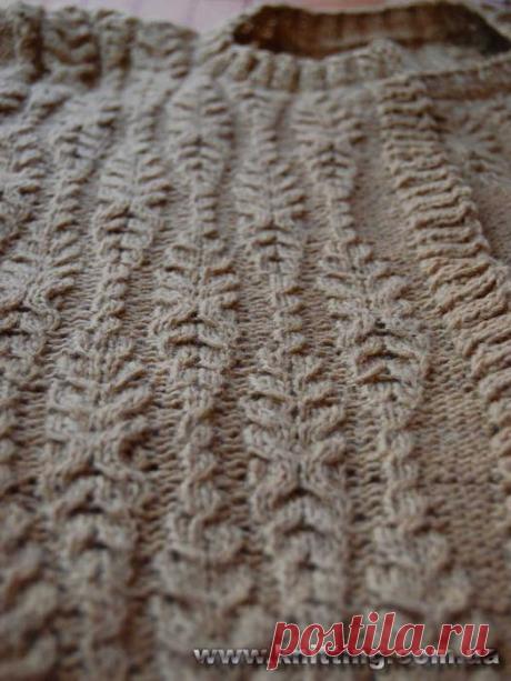 Интересные косы спицами.