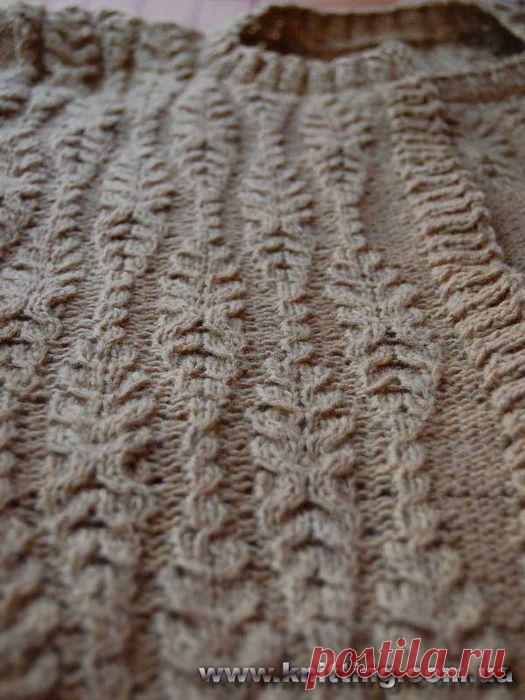 Интересные косы спицами.