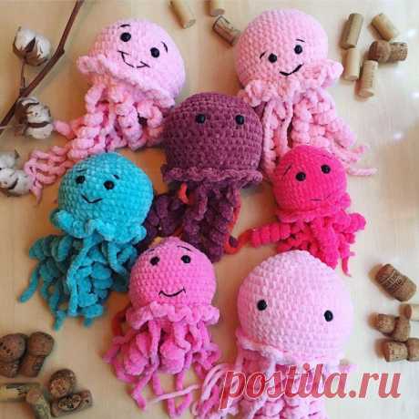 Мягкие медузы амигуруми | Hi Amigurumi