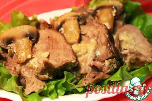Свиная шейка, тушенная в сливочно-грибном соусе - кулинарный рецепт