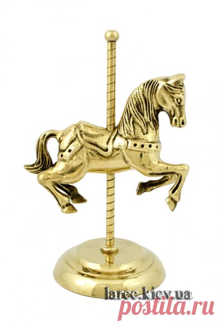 Купить статуэтку винтажная карусельная лошадка из латуни Украина | Интернет-магазин подарков Ларец