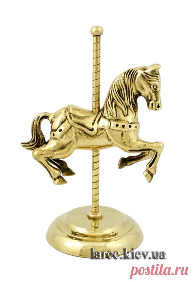 Купить статуэтку винтажная карусельная лошадка из латуни Украина | Интернет-магазин подарков Ларец