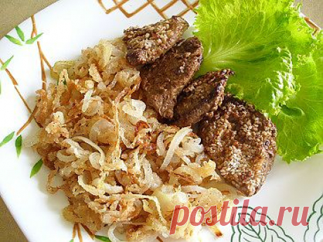 очень НЕЖНАЯ и МЯГКАЯ ПЕЧЕНЬ, жаренная с луком.