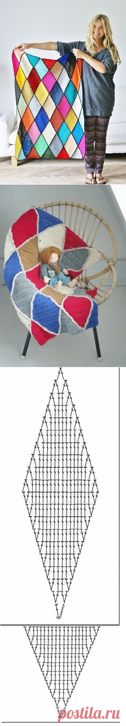 Разноцветный плед