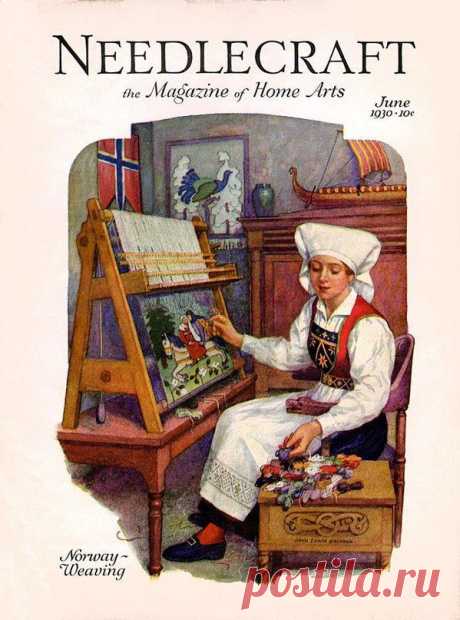 Обложки журнала &quot;Рукоделие&quot; (Needlecraft) 1930-х годов.