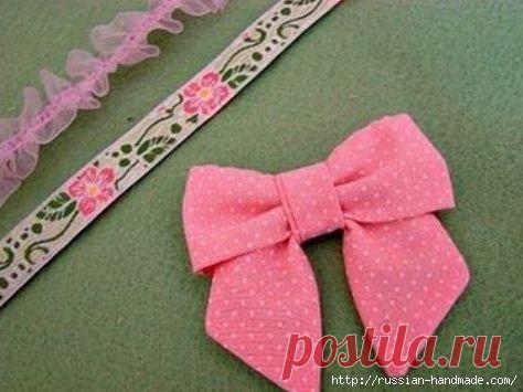 БАНТИК ДЛЯ УКРАШЕНИЯ ДЕТСКОЙ ОДЕЖДЫ. ШИТЬЕ
